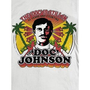 Doc Johnson Vintage T Shirt. "the Doc Is Still‎ In 45 Years And Counting
